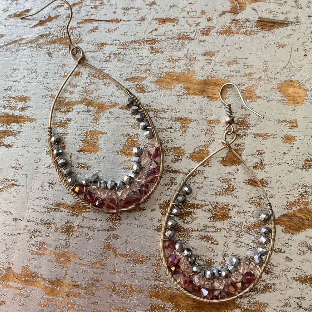 Beaded Hoop Earring